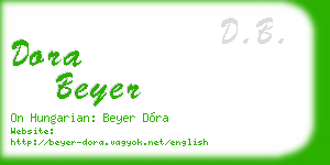 dora beyer business card
